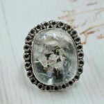 Garden Quartz Size US 7 925 Sterling Silver Ring (REXT68-477)