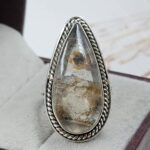 Garden Quartz Size US 8 925 Sterling Silver Ring (REXT68-482)