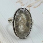 Garden Quartz Size US 9 925 Sterling Silver Ring (REXT68-491)