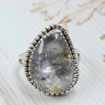 Garden Quartz Size US 8 925 Sterling Silver Ring (REXT68-486)