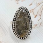 Garden Quartz Size US 9 925 Sterling Silver Ring (REXT68-487)