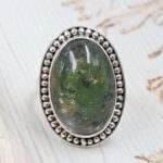 Garden Quartz Size US 8 925 Sterling Silver Ring (REXT68-483)