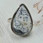 Dendratic Agate Size US 7 925 Sterling Silver Ring (REXT43-181)