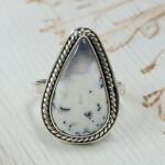 Dendratic Agate Size US 9 925 Sterling Silver Ring (REXT43-171)