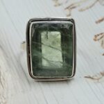 Green Fluorite Size US 7 925 Sterling Silver Ring (REXT112-251)