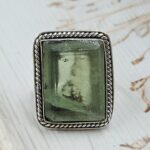 Green Fluorite Size US 9 925 Sterling Silver Ring (REXT112-235)