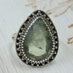 Green Fluorite Size US 10 925 Sterling Silver Ring (REXT112-248)