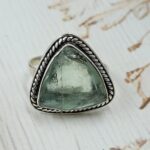 Green Fluorite Size US 10 925 Sterling Silver Ring (REXT112-244)
