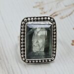Green Fluorite Size US 8 925 Sterling Silver Ring (REXT112-223)