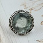 Green Fluorite Size US 8 925 Sterling Silver Ring (REXT112-229)