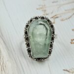 Green Fluorite Size US 8 925 Sterling Silver Ring (REXT112-221)