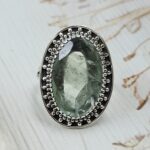 Green Fluorite Size US 9 925 Sterling Silver Ring (REXT112-231)