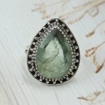 Green Fluorite Size US 8 925 Sterling Silver Ring (REXT112-225)