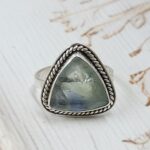 Green Fluorite Size US 8 925 Sterling Silver Ring (REXT112-250)