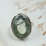 Green Fluorite Size US 8 925 Sterling Silver Ring (REXT112-226)