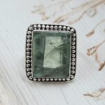 Green Fluorite Size US 9 925 Sterling Silver Ring (REXT112-237)