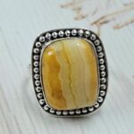 Australian Crazy Lace Agate Size US 9 925 Sterling Silver Ring (REXT54-147)