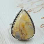 Australian Crazy Lace Agate Size US 9 925 Sterling Silver Ring (REXT54-145)