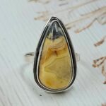 Australian Crazy Lace Agate Size US 8 925 Sterling Silver Ring (REXT54-143)