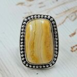 Australian Crazy Lace Agate Size US 7 925 Sterling Silver Ring (REXT54-154)