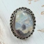 Australian Crazy Lace Agate Size US 9 925 Sterling Silver Ring (REXT54-148)