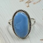 Blue Opal Size US 8 925 Sterling Silver Ring (REXT55-561)