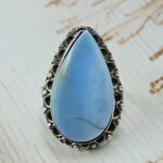 Blue Opal Size US 7 925 Sterling Silver Ring (REXT55-555)