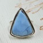 Blue Opal Size US 8 925 Sterling Silver Ring (REXT55-560)