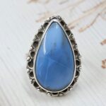 Blue Opal Size US 7 925 Sterling Silver Ring (REXT55-556)