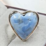 Blue Opal Size US 9 925 Sterling Silver Ring (REXT55-568)