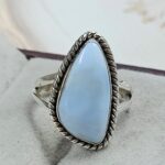 Blue Opal Size US 7 925 Sterling Silver Ring (REXT55-558)