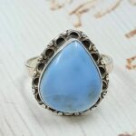 Blue Opal Size US 8 925 Sterling Silver Ring (REXT55-563)