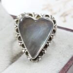 Black Mother Of Pearl Size US 8 925 Sterling Silver Ring (REXT68-497)