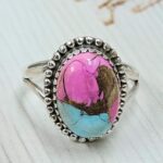 Cotton Candy Turquoise Size US 8 925 Sterling Silver Ring (REXT55-543)