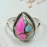 Cotton Candy Turquoise Size US 8 925 Sterling Silver Ring (REXT55-542)