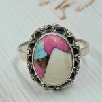 Cotton Candy Turquoise Size US 9 925 Sterling Silver Ring (REXT55-545)