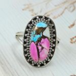 Cotton Candy Turquoise Size US 10 925 Sterling Silver Ring (REXT55-552)