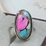 Cotton Candy Turquoise Size US 7 925 Sterling Silver Ring (REXT55-534)