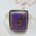 Purple Copper Turquoise Size US 10 925 Sterling Silver Ring (REXT43-186)