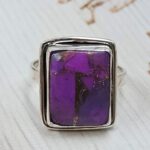 Purple Copper Turquoise Size US 7 925 Sterling Silver Ring (REXT43-207)
