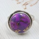 Purple Copper Turquoise Size US 10 925 Sterling Silver Ring (REXT43-194)