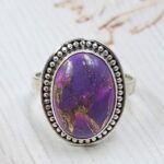 Purple Copper Turquoise Size US 10 925 Sterling Silver Ring (REXT43-199)
