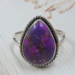 Purple Copper Turquoise Size US 10 925 Sterling Silver Ring (REXT43-183)
