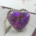Purple Copper Turquoise Size US 8 925 Sterling Silver Ring (REXT43-204)