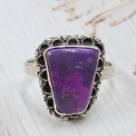 Purple Copper Turquoise Size US 10 925 Sterling Silver Ring (REXT43-184)