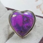 Purple Copper Turquoise Size US 10 925 Sterling Silver Ring (REXT43-198)