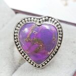 Purple Copper Turquoise Size US 7 925 Sterling Silver Ring (REXT43-209)