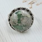 Serpentine Size US 8 925 Sterling Silver Ring (REXT54-518)