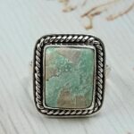 Variscite Size US 7 925 Sterling Silver Ring (REXT54-132)