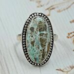 Variscite Size US 8 925 Sterling Silver Ring (REXT54-137)